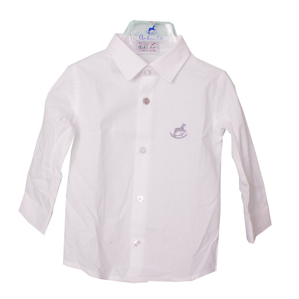 
  Solid color shirt from the Ambarabà children's clothing line, with colored embroidery
  on the...