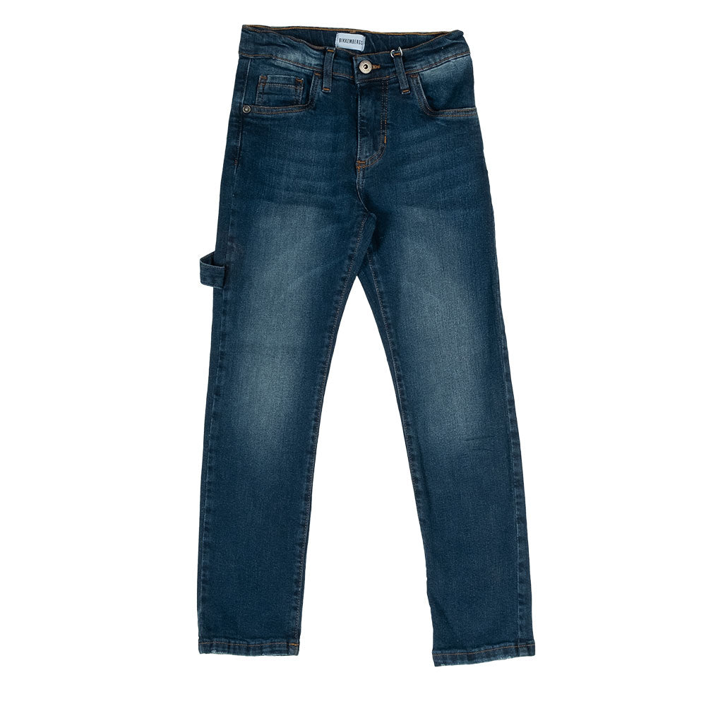 
Pantalone denim della Linea Abbigliamento Bambino Bikkembergs, con taglio regolare e misura rego...