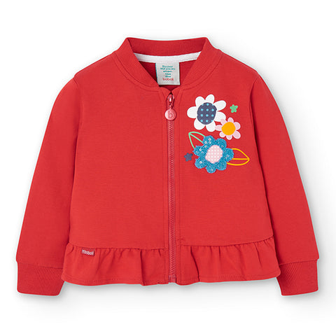 Fleece "flowers" jacket for girls