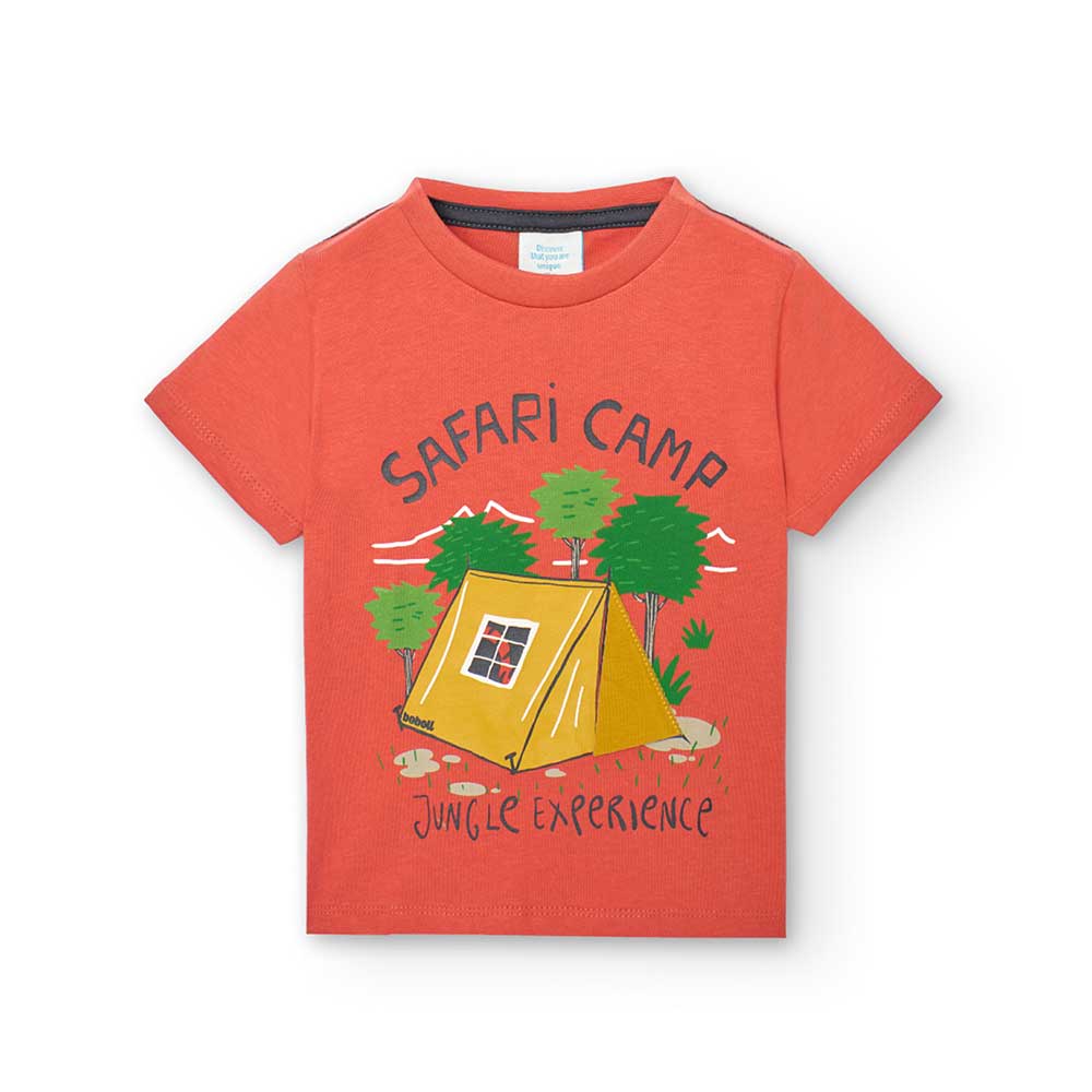 
T-shirt from the Boboli children's clothing line with colored print on the front and fabric appl...