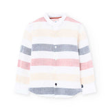 Camicia lino a righe per ragazzo