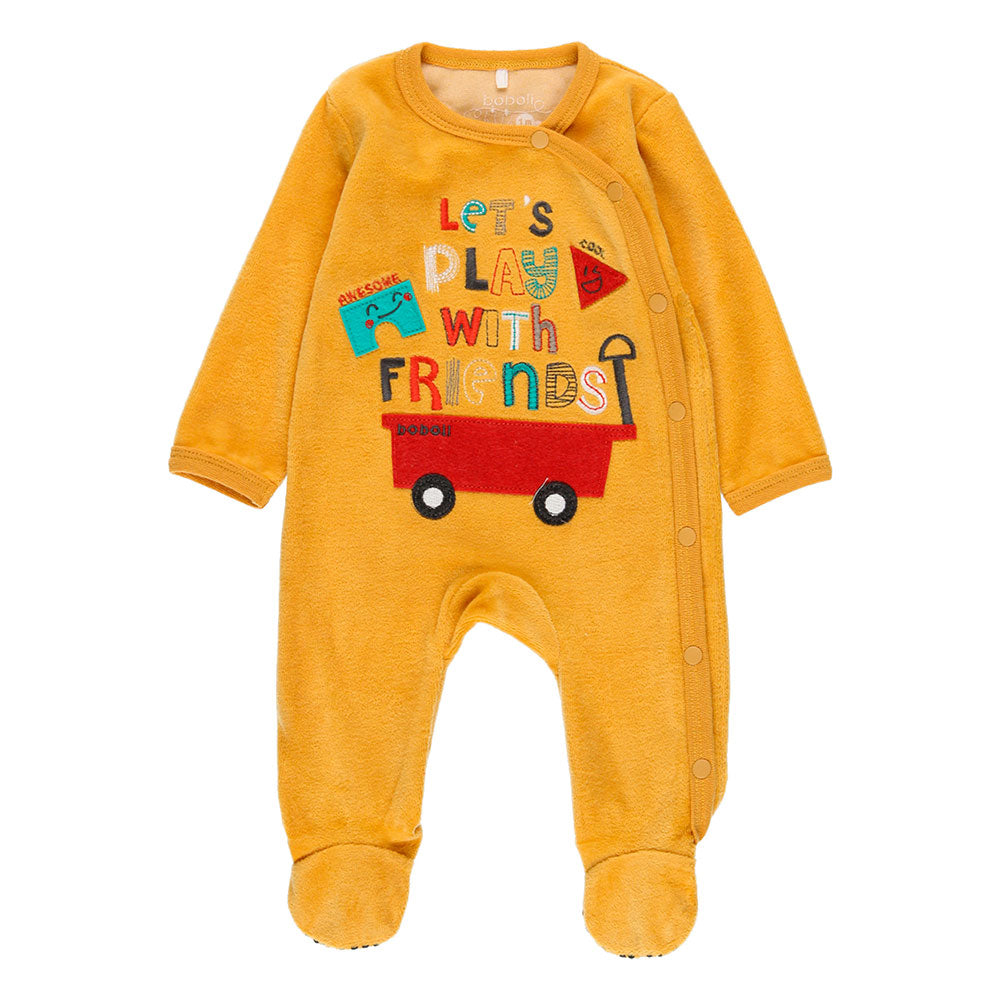 
Jumpsuit from the Boboli Children's Clothing Line, in chenille, with applications and embroidery...