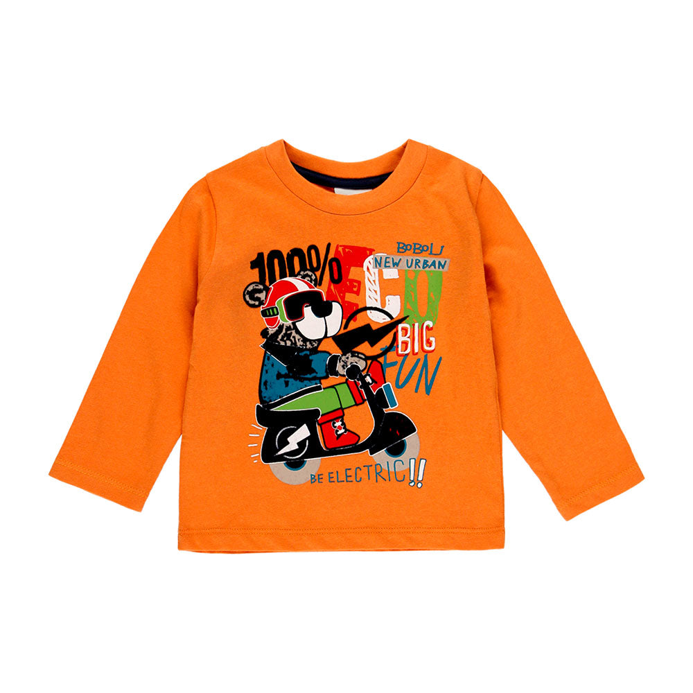 
Long-sleeved T-shirt from the Boboli Children's Clothing Line, with brightly colored print on th...