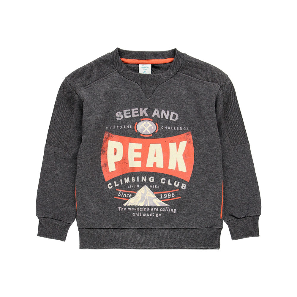 Sweatshirt from the Boboli Children's Clothing Line, with print on the front in contrasting color...