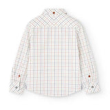 Checked poplin shirt for boys