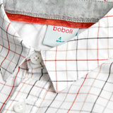 Checked poplin shirt for boys