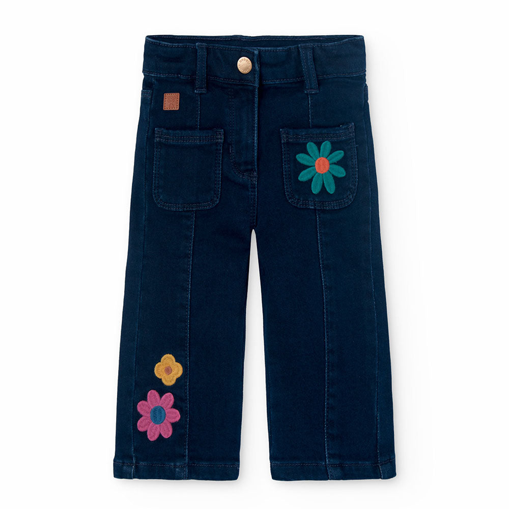 Jeans pants from the Boboli Girl's Clothing Line, with a palazzo pattern and small pockets on the...