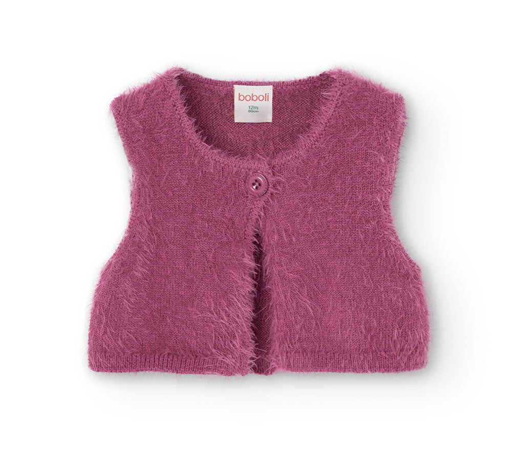 Boboli Girl's Clothing Line vest in super soft knit. Short model with single button.
 

Compositi...