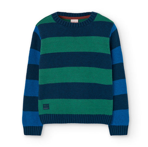 Striped knit sweater for boy -BCI