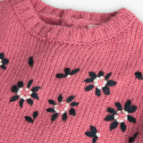 Combination knitwear dress for baby girl