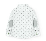 Printed popelin shirt for newborns -BCI