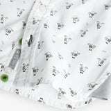 Printed popelin shirt for newborns -BCI