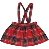 SKIRT WITH STRETCH SCOTTISH SUSPENDERS W/LUREX