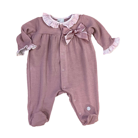 Baby girl knitted onesie