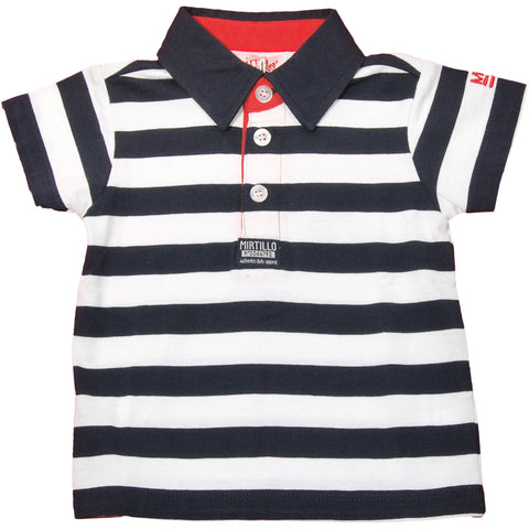 STRIPE JERSEY POLO