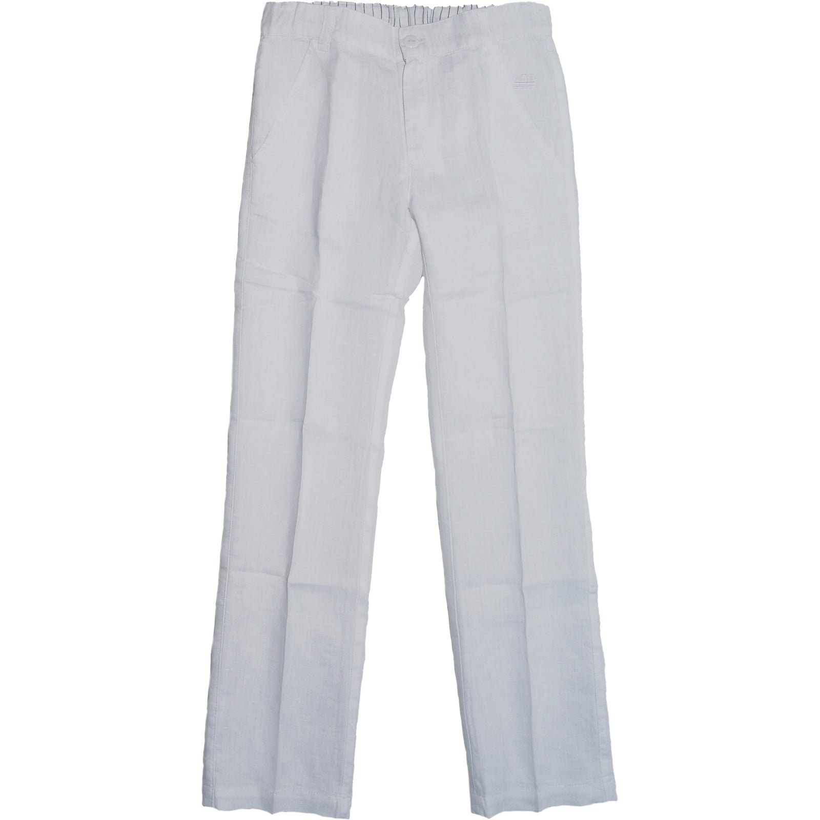 
  Classic linen trousers from the Mirtillo children's clothing line, adjustable size at the wais...