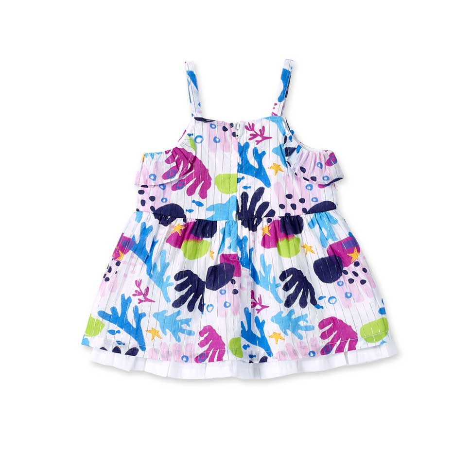 
Sundress model dress from the Tuc Tuc Girls' Clothing Line, with straps and petticoat. Marine pa...