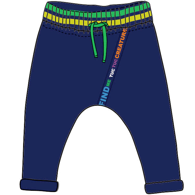 Trousers from the Tuc Tuc children's clothing line, with tracksuit model, ankle lapels, and elast...