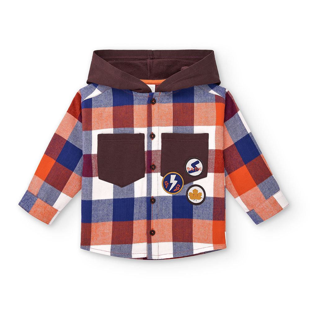 Flannel shirt from the Tuc Tuc children's clothing line, with a checked pattern in warm tones and...