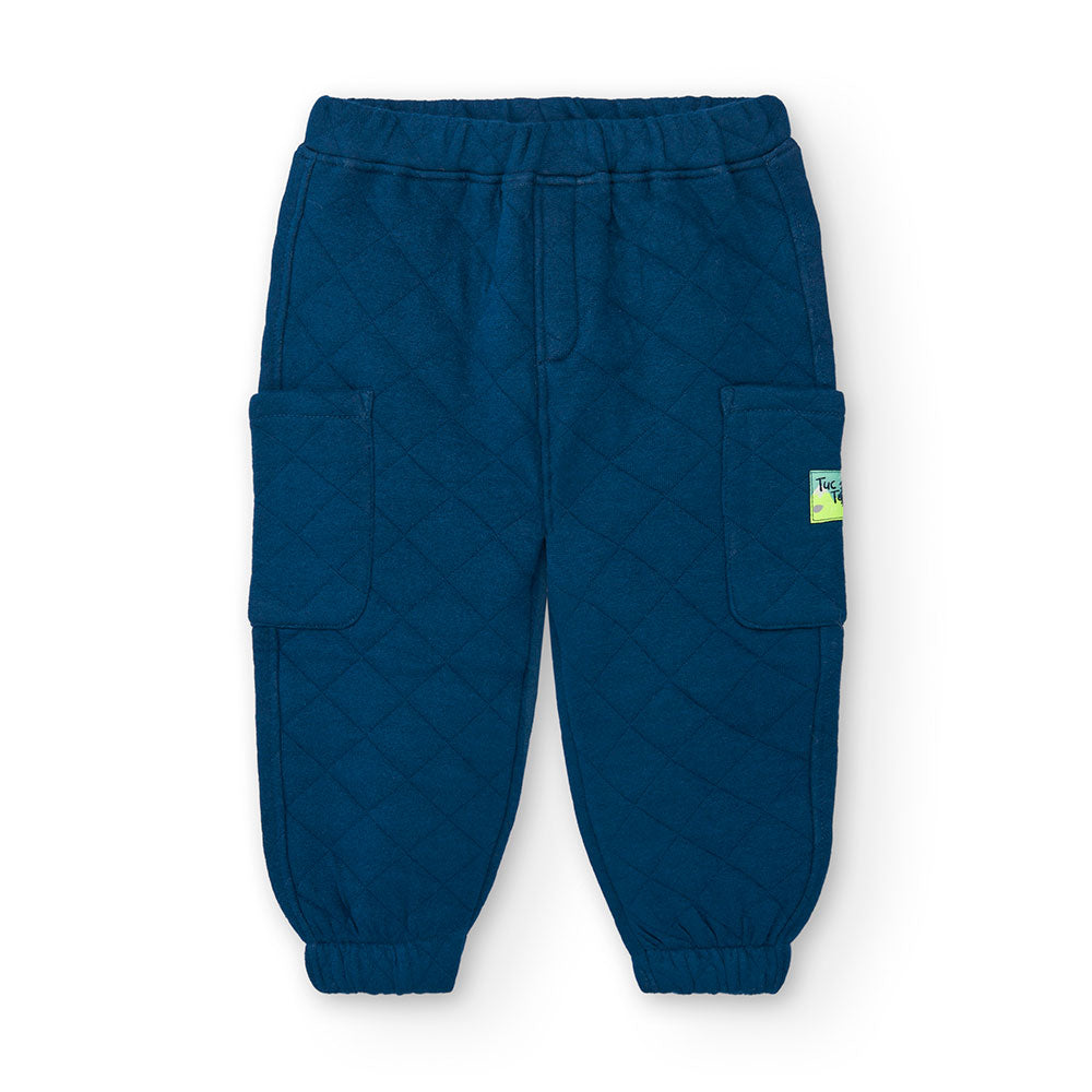 Tracksuit trousers from the Tuc Tuc children's clothing line, with side pockets and soft quilted ...